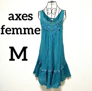 axesfemme 터콰이즈 슬리브리스 원피스 블루 계열 프릴 비즈 자수