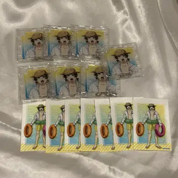 블루 록 바닷가 새틴 스티커 바치라 메구루 퍼즐 키링