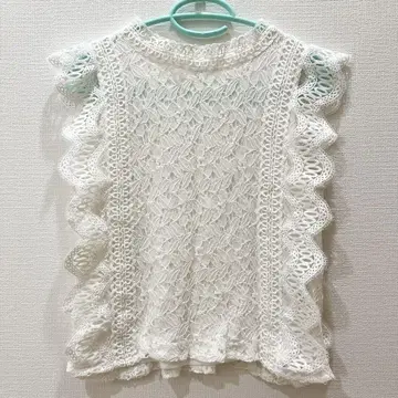 블라우스 레이스 꽃무늬 화이트 상의 셔츠 슬리브리스 티셔츠