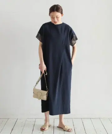 NOMBRE IMPAIR 메쉬 콤비 천축 T셔츠 원피스 이번 시즌 새상품