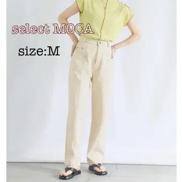 select MOCA 센터 절개 컬러 데님 팬츠 M 사이즈 면 100%