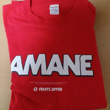 AMANE 빨간색 티셔츠 XL 사이즈 FRUITS ZIPPER