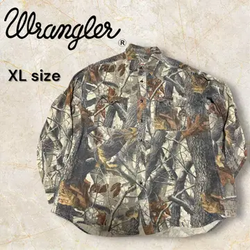 [레어] Wrangler 리얼 트리 프로기어 셔츠 카모플라주 귀신 페이드
