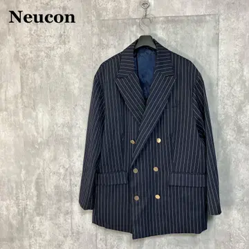 Neucon 스트라이프/체크 블레이저 더블 브레스트 자켓 2