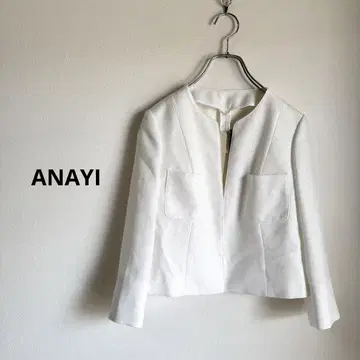 택 포함 새상품 ANAYI 아나이 노카라 자켓 화이트 36