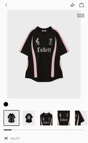 Fallett T셔츠 21 블랙/핑크