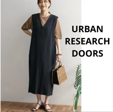 URBAN RESEARCH DOORS 린넨 코튼 점퍼 스커트