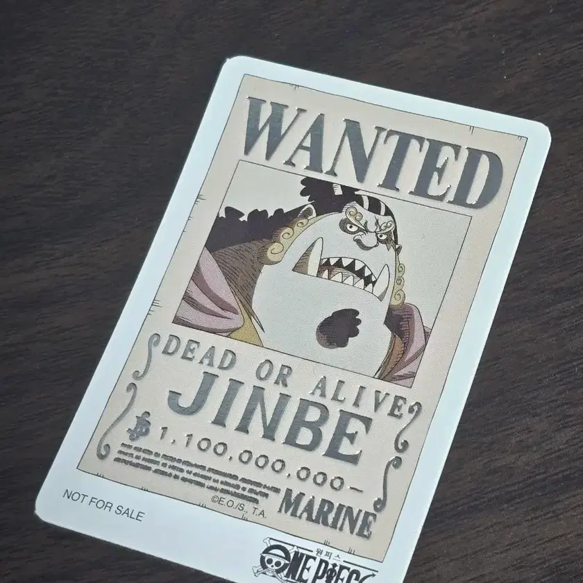 ONEPIECE 원피스 Onepiece Jinbe Wanted Poster Card Paik's Coffee