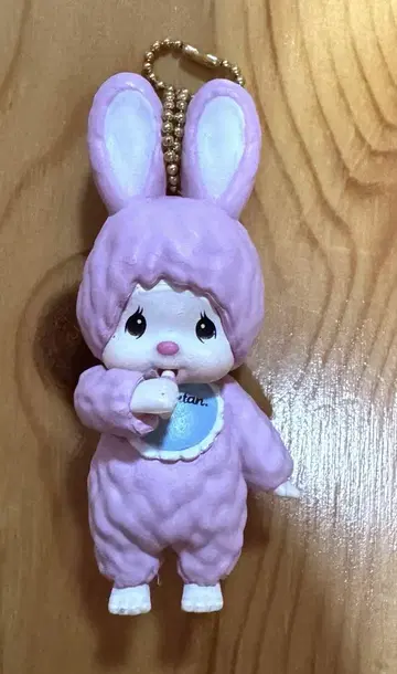 몬치치 치무탄 가챠 가챠가챠 키링 토끼 핑크