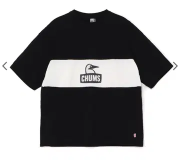 미사용 새상품 L CHUMS 스트라이프 로고 티셔츠