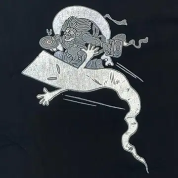 게게게의 기타로 티셔츠 옛날 옛적 잇탄모멘 풍신뇌신 L 미즈키 시게루