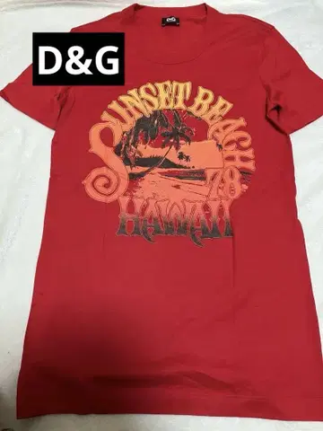 미사용 D&G 선셋 비치 티셔츠 사이즈 40