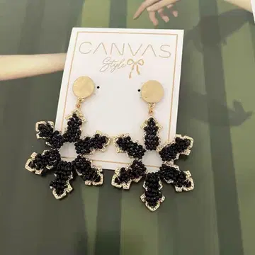 CANVAS Style 비즈 꽃 귀걸이