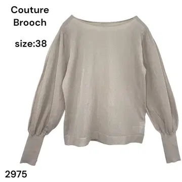 Couture Brooch 쿠튀르 브로치 셔츠 상의 긴팔 38