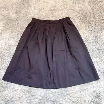 인디비 무릎 기장 플레어 스커트 XS 다크 그레이 무지 일본제 월드