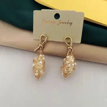 펄 와이어 귀걸이