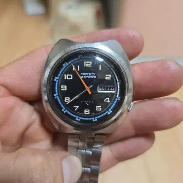 SEIKO 7019-6040 스포츠 오토매틱 시계 블랙