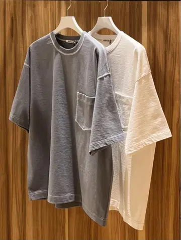 AURALEE HIGH DENSITY ORGANIC COTTON TEE