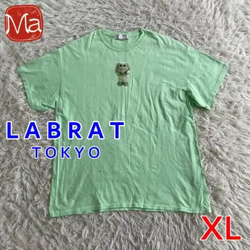 LABRAT 라브라트 라이트 그린 프린트 티셔츠 면 100% XL