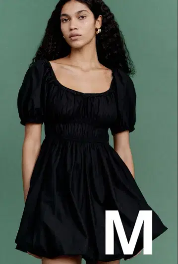 [미품] H&M 버블 헴 코튼 원피스