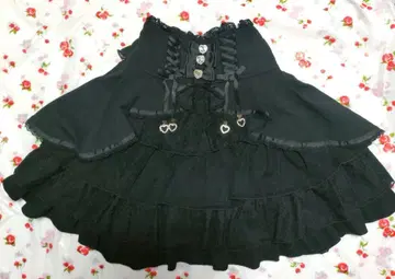 LIZLISA 프론트 캐시미어 스커트 블랙 리즈리사