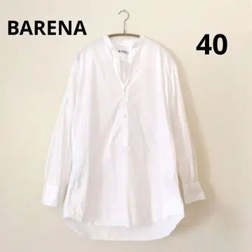 바레나 밴드 칼라 오버 셔츠 40 화이트