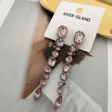 RIVER ISLAND 스톤 롱 귀걸이