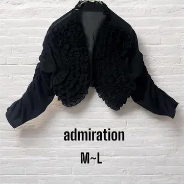 admiration 7부 소매 볼레로 M~L 튤 소재 결혼식 시스루 겉옷
