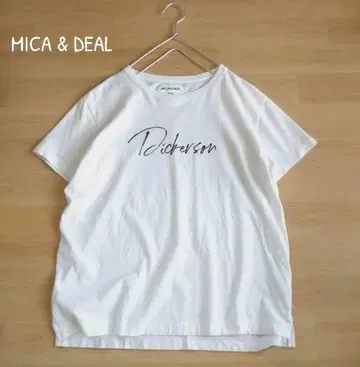 MICA&DEAL 마이카앤디 영문 로고 일본제 티셔츠 화이트
