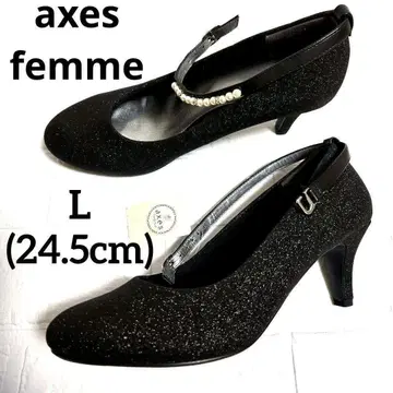 미사용 새상품 택 포함 라메 글리터 파티 펌프스 axesfamme