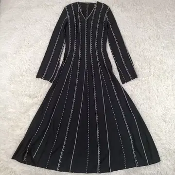 ETRO 에트로 엠브로이더리 니트 드레스 원피스 자수 블랙