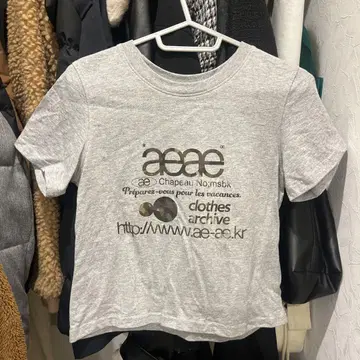 aeae 그레이 반팔 티셔츠