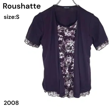 루샤트 Roushatte 셔츠 상의 반팔 S 세련된 고급