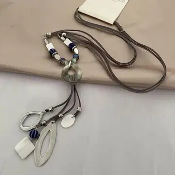 캐주얼 롱 목걸이 실버