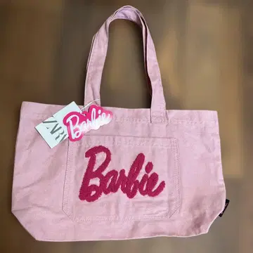 [택 포함 새상품] ZARA x Barbie 콜라보 완판템 토트백 핑크