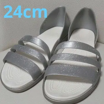새상품급 crocs 샌들 24cm 실버