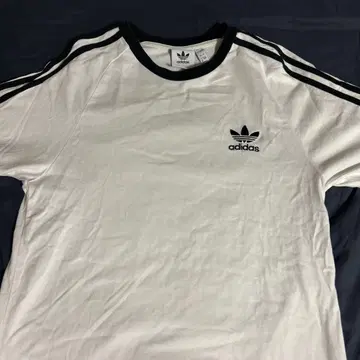 adidas 3 스트라이프 T셔츠 화이트