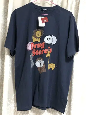Drug Store's 동물 프린트 티셔츠 네이비
