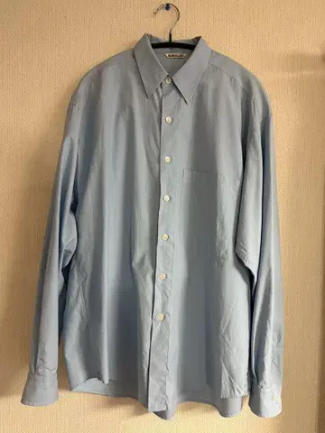 24SS AURALEE WASHED FINX TWILL BIG SHIRT