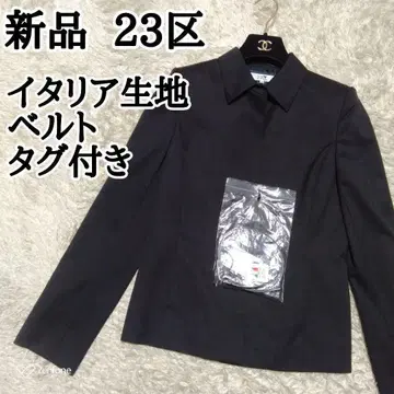 새상품 23구 이탈리아 원단 얇은 소재 울 자켓 벨트 포함 BIELLA