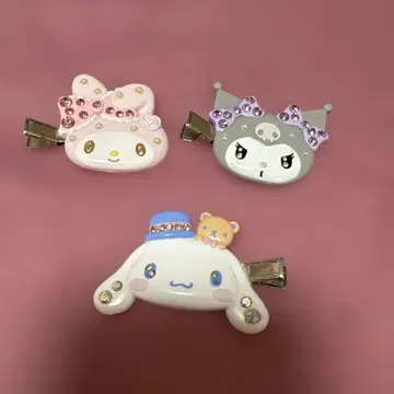 산리오 헤어 클립 마이멜로디 쿠로미 시나모롤