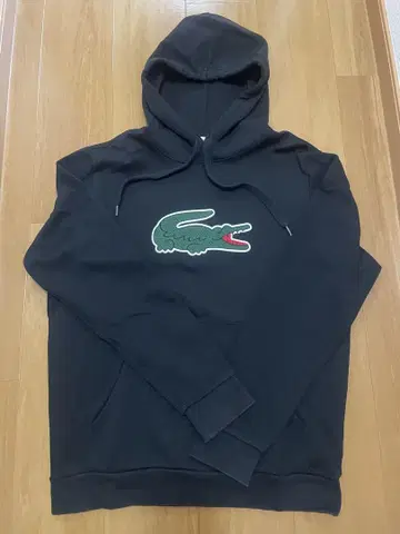 LACOSTE 블랙 후드티 US M