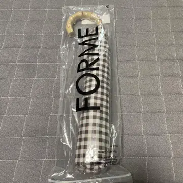 FORME 히가시하라 아키 접이식 양산 브라운 깅엄 체크