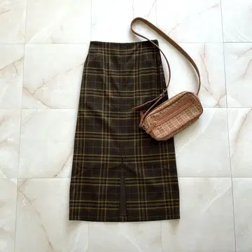 SLOBE IENA 체크 무늬 타이트 스커트 일본제 M 상당