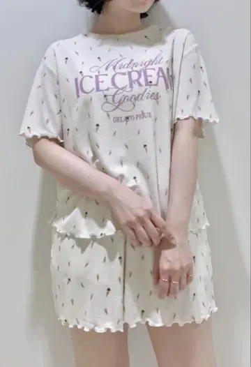 젤라또피케 와플 풀오버 & 숏팬츠