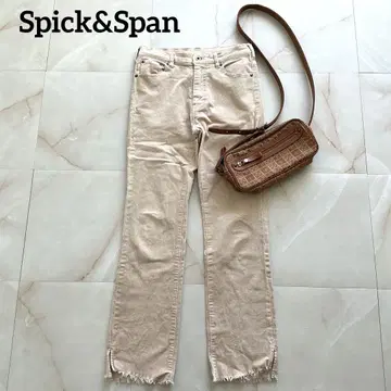 Spick&Span 코듀로이 팬츠 36 밑단 컷오프 베이지