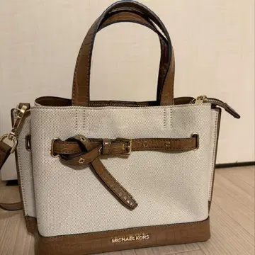 MICHAEL KORS 숄더백 화이트/브라운