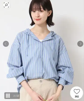 후드 블라우스