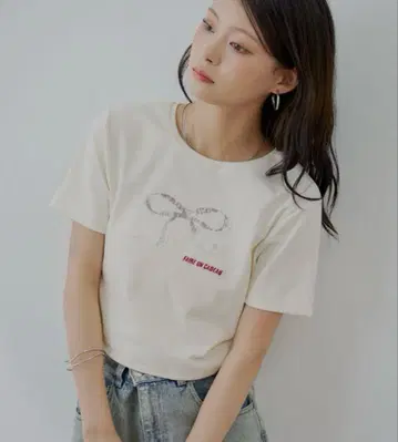 chico 레이스 리본 자수 치비T 택 포함 새상품!