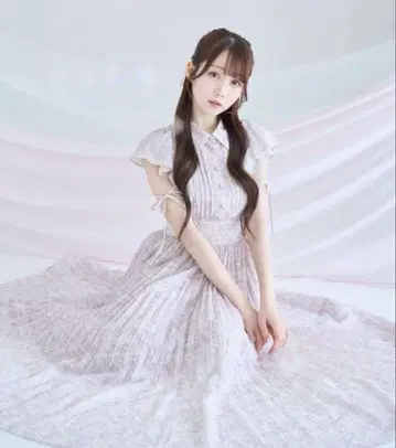 Rose muse 플리츠 플로럴 프린트 드레스 핑크
